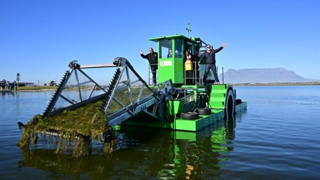 Cape Town's 'Otter' weed harvester takes to Rietvlei waters