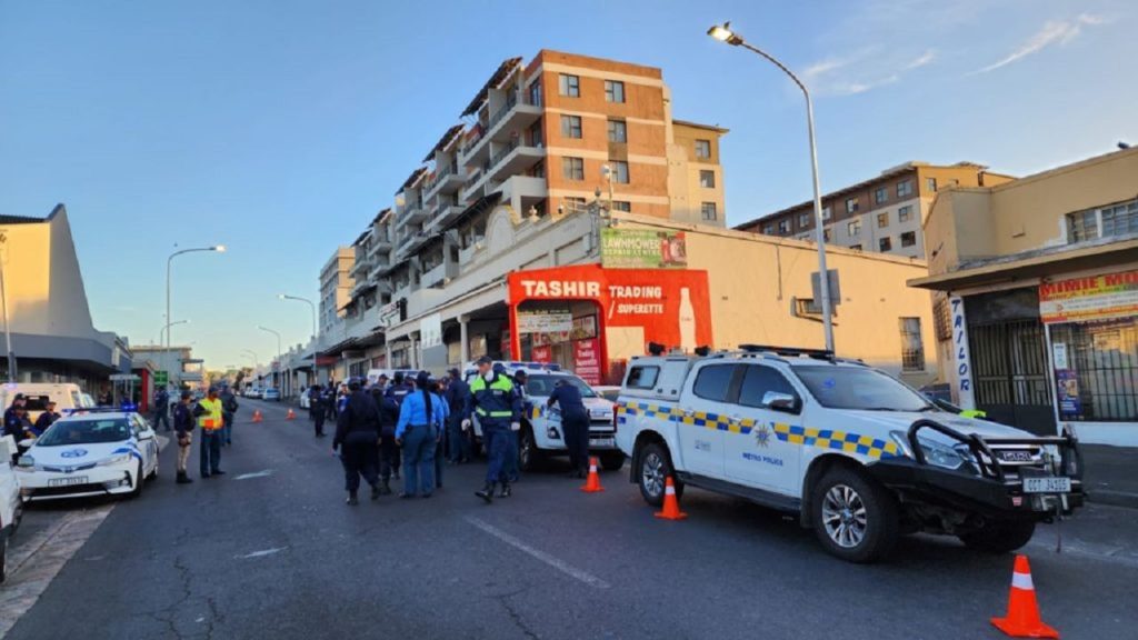 Look! JP Smith and the boys in blue cleaning the streets of Wynberg