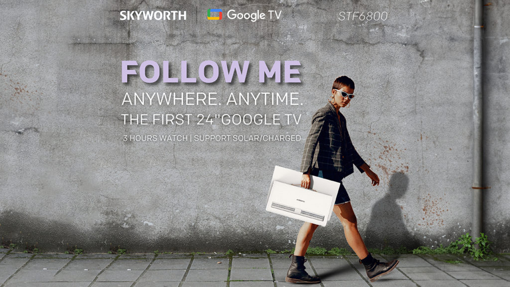 Experience freedom and versatility with SKYWORTH's new Portable Google TV