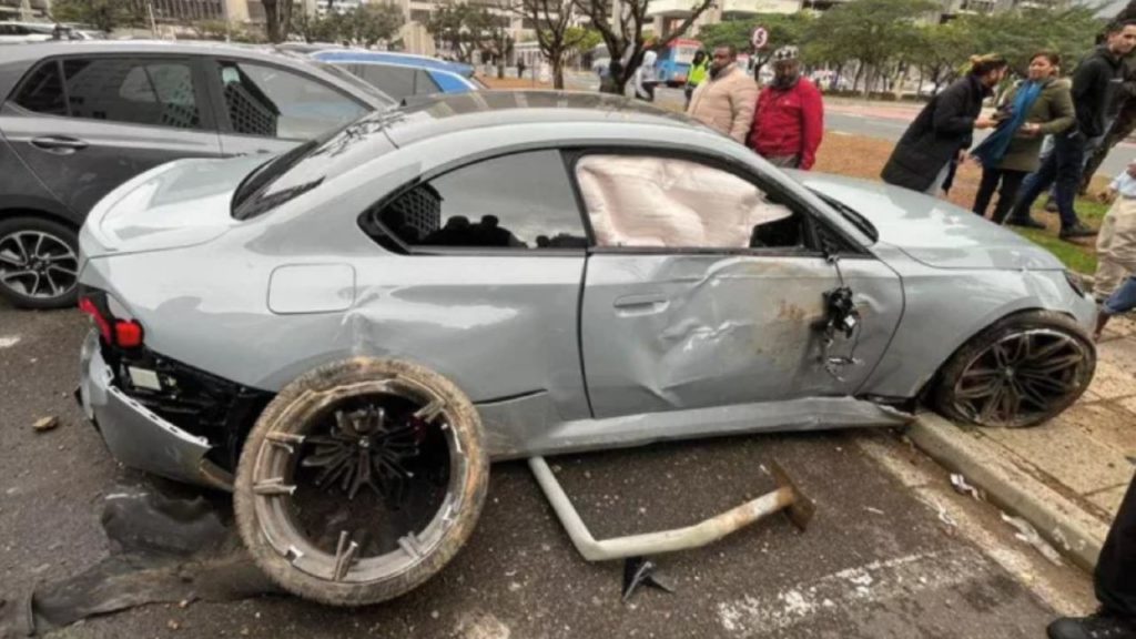 New BMW M2 crashes into Cape Town dealership parking bay