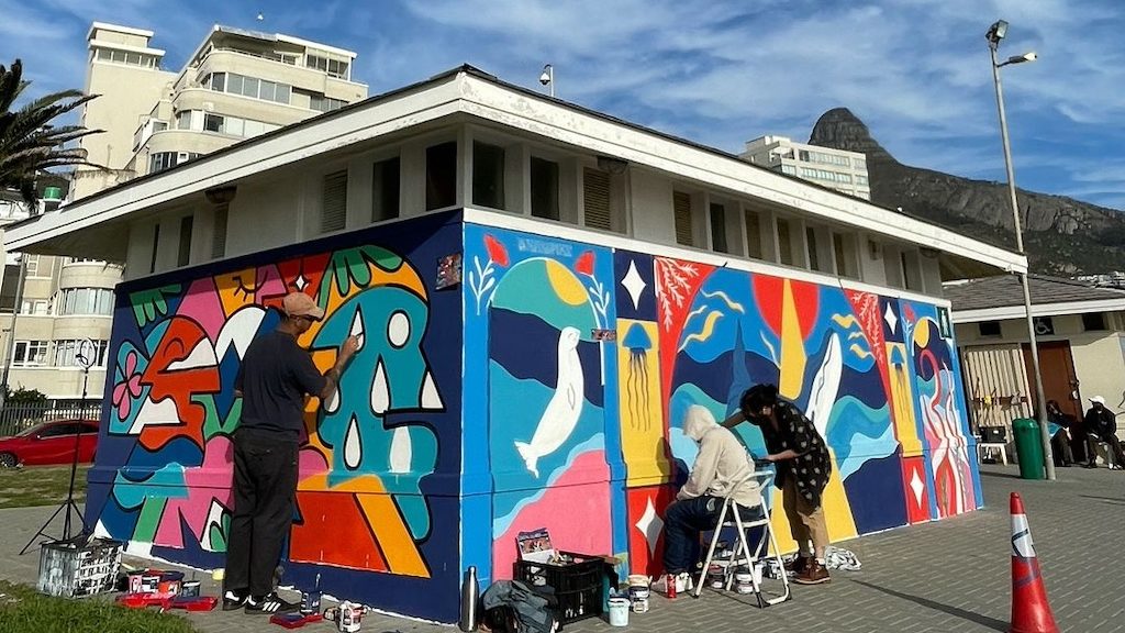 Local artists convert Sea Point Promenade toilet into art