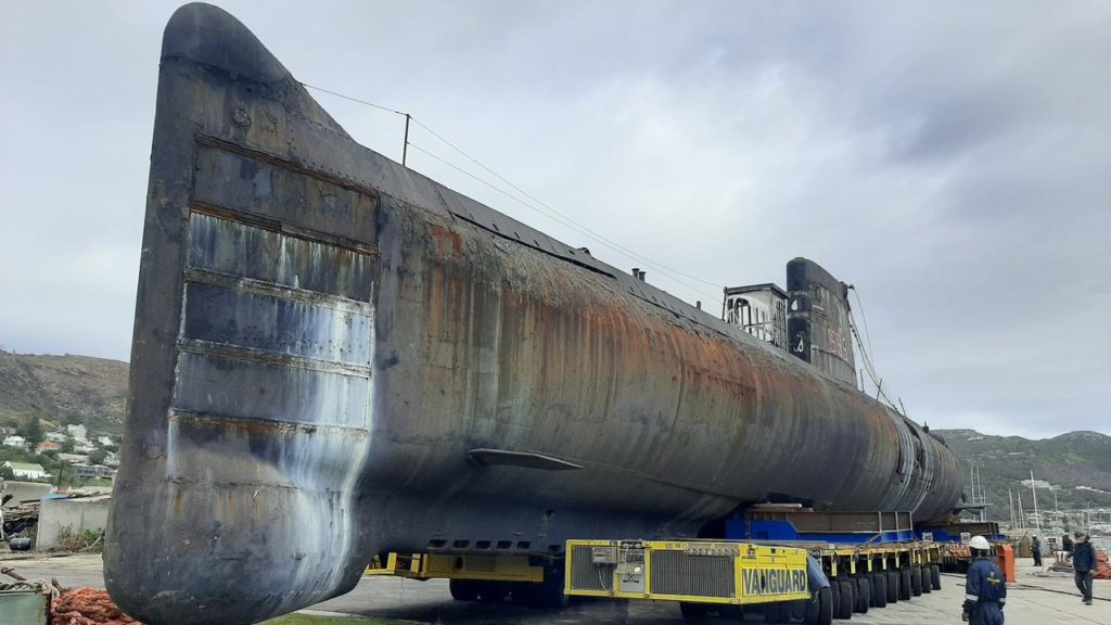 Historical submarine moves to Naval Museum in Simon's Town