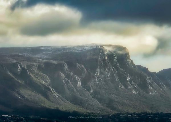 Snow on Table Mountain