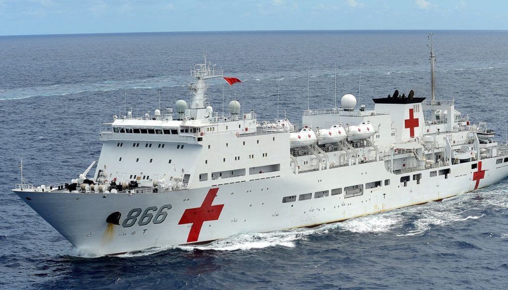 Chinese hospital ship Peace Ark heads to Cape Town for aid mission