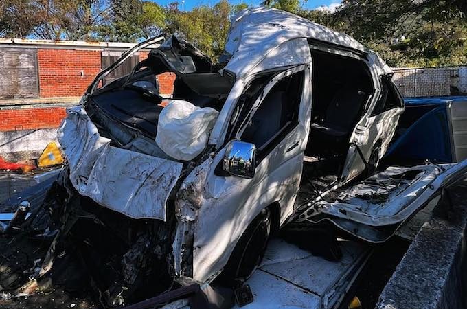 Taxi collision on the N2